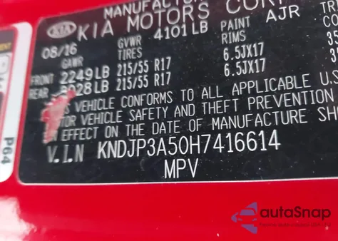 2017 Kia Soul + из США, поврежденный, VIN KNDJP3A50H7416614